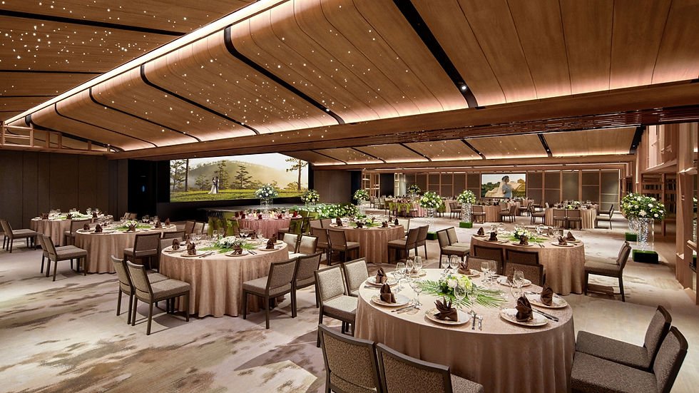 Garden Ballroom banquet tables