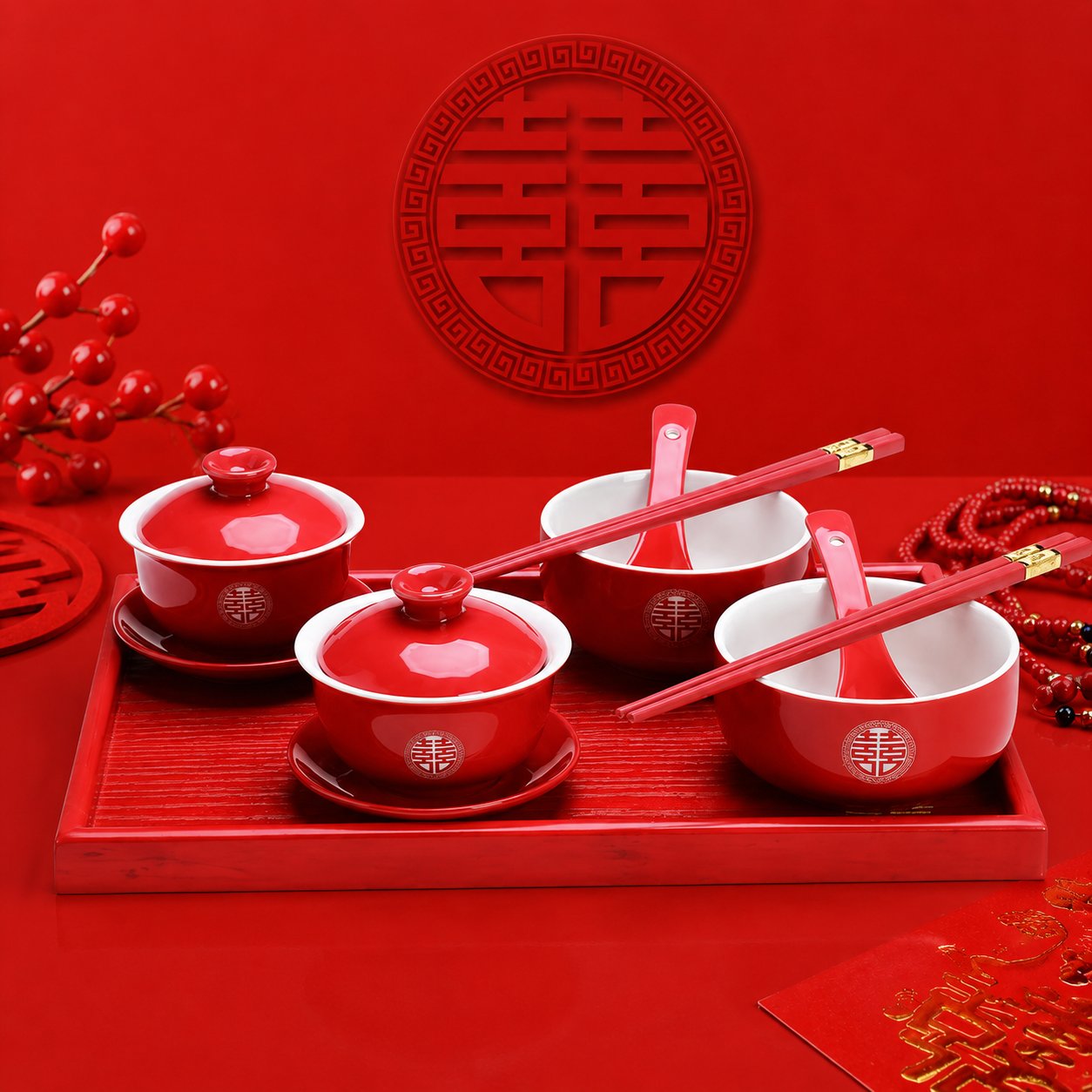 Tea ceremony setup
